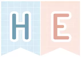 Vorschau - Mal- und Bastelvorlagen - Wimpelkette - Herzlich willkommen - Erster Schultag - Einschulung - Begrüßung 1. Klasse - Seite 1