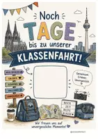 Vorschau - Mal- und Bastelvorlagen - Countdown Klassenfahrt - 6 Versionen - Seite 1