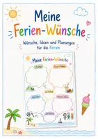 Vorschau - Arbeitsblätter - Ideen und Wünsche für die Ferien (Ferienplanung mit Kindern) - Deckblatt