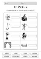 Vorschau - Arbeitsblätter - Deutsch/ DaZ: Im Zirkus | Arbeitsblatt Wortschatz - Seite 2