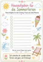 Vorschau - Anderer Materialtyp - Hausaufgaben Checkliste Sommerferien - Seite 1