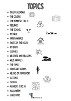 Vista previa - Hojas de trabajo - Basic English vocabulary: Cuaderno de trabajos - página 3