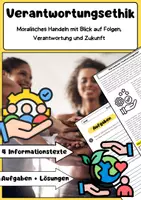 Vorschau - Arbeitsblätter - Verantwortungsethik: Max Weber Unterrichtsmaterial Ethik Philosophie - Deckblatt