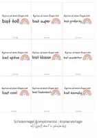 Vorschau - Anderer Materialtyp - Zeugnisversion Schokoriegel Vorlage Regenbogen - Deckblatt
