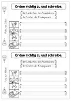 Vorschau - Arbeitsblätter - Druckschrift & Grundschrift üben an Weihnachten: Miniheft / Abschreibheft (auch für verbundene Grundschrift) - Seite 3