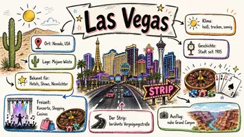 Vorschau - Arbeitsblätter - Arbeitsblätter zum Thema "Las Vegas" + Lösung & MP3 + Mindmap + Infografik - Seite 1