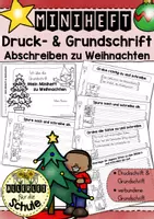 Vorschau - Arbeitsblätter - Druckschrift und Grundschrift üben Materialpaket - Minihefte / Abschreibhefte (auch für verbundene Grundschrift) - Seite 1