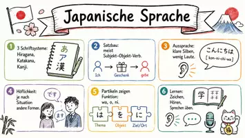 Vorschau - Arbeitsblätter - AB mit Fragen zum Thema "Japanische Sprache" + Lösungsblatt + Infografik - Seite 1