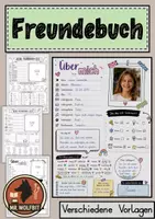 Vorschau - Arbeitsblätter - Freundebuch, Freundschaft, Abschied, Abschiedgeschenk - Deckblatt