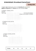Vorschau - Arbeitsblätter - Arbeitsblatt Grundwert, Prozentwert, Prozentsatz_Gegeben_Gesucht - Seite 1