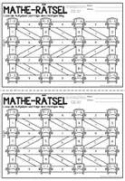 Aperçu - Feuilles d'exercices - Mathe-Rätsel Maze Labyrinth - Subtraktion ZR 10 (Weihnachten) Noël Soustraction Mathématiques Allemand - Page 3