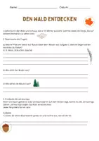 Vorschau - Arbeitsblätter - Forscherauftrag_Wald_Exkursion_Ökologie - Deckblatt