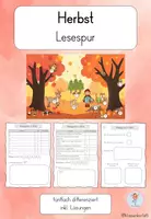 Vorschau - Arbeitsblätter - Lesespur - Herbst - Anfangsunterricht - fünffach differenziert - Deckblatt