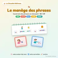 Aperçu - Feuilles d'exercices - Le manège des phrases - 5 niveaux GS-CP - Page de couverture