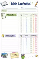 Vorschau - Stationenlernen - Laufzettel - Deckblatt