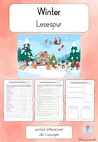 Vorschau - Arbeitsblätter - Lesespur Winter - Anfangsunterricht - Deckblatt