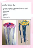Vorschau - Mal- und Bastelvorlagen - Fantasievolle Quallen basteln – 3D Kunstprojekt Unterwasserwelt (Kunst Klasse 1, 2, 3, 4 mit Anleitung & Vorlagen) - Seite 2