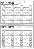 Aperçu - Feuilles d'exercices - Math Maze - Addition to 10 (Christmas) | Noël Additions Mathématiques Anglais - Page 3