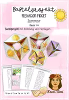 Vorschau - Mal- und Bastelvorlagen - Bastelprojekt Flexagon Fidget Sommer (Kunst Klasse 1, 2, 3, 4 mit Anleitung & Vorlagen) - Deckblatt
