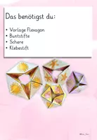 Vorschau - Mal- und Bastelvorlagen - Bastelprojekt Flexagon Fidget Sommer (Kunst Klasse 1, 2, 3, 4 mit Anleitung & Vorlagen) - Seite 2