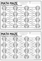 Aperçu - Feuilles d'exercices - Math Maze - Subtraction within 10 (Christmas) | Soustraction Mathématiques Noël Anglais - Page 3