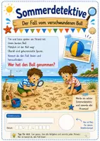 Vorschau - Arbeitsblätter - Sommerdetektive: Lese-, Rechen- Rateheft für die 1. Klasse - Seite 1