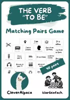 Vorschau - Stationenlernen - The Verb TO BE · Matching Pairs Game · Englisch 5./6. Klasse - Deckblatt