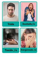 Vista previa - Refuerzo / NEE / Materiales de apoyo - Emociones & Sentimientos Tarjetas (Flashcards) - página 1