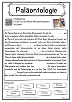 Vorschau - Unterrichtsreihen - Paläontologie Lückentext mit Wortspeicher Hörverstehen und Suchsel - Seite 1