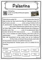 Vorschau - Unterrichtsreihen - Palästina Lückentext mit Wortspeicher Hörverstehen und Suchsel - Seite 1