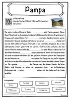 Vorschau - Unterrichtsreihen - Pampa Lückentext mit Wortspeicher Hörverstehen und Suchsel - Seite 1