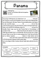 Vorschau - Unterrichtsreihen - Panama Lückentext mit Wortspeicher Hörverstehen und Suchsel - Seite 1
