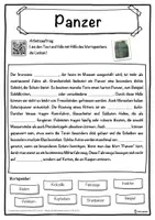 Vorschau - Unterrichtsreihen - Panzer Lückentext mit Wortspeicher Hörverstehen und Suchsel - Seite 1