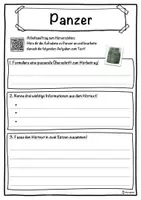 Vorschau - Unterrichtsreihen - Panzer Lückentext mit Wortspeicher Hörverstehen und Suchsel - Seite 3