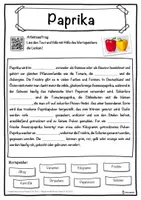 Vorschau - Unterrichtsreihen - Paprika Lückentext mit Wortspeicher Hörverstehen und Suchsel - Seite 1