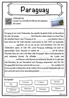 Vorschau - Unterrichtsreihen - Paraguay Lückentext mit Wortspeicher Hörverstehen und Suchsel - Seite 1