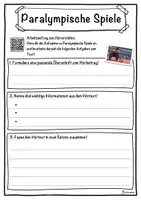 Vorschau - Unterrichtsreihen - Paralympische Spiele Lückentext mit Wortspeicher Hörverstehen und Suchsel - Seite 3