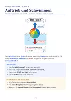 Vorschau - Arbeitsblätter - Auftrieb und Schwimmen Physik Klasse 8 - Seite 1