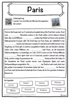 Vorschau - Unterrichtsreihen - Paris Lückentext mit Wortspeicher Hörverstehen und Suchsel - Seite 1