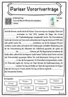 Vorschau - Unterrichtsreihen - Pariser Vorortverträge Lückentext mit Wortspeicher Hörverstehen und Suchsel - Seite 1