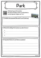 Vorschau - Unterrichtsreihen - Park Lückentext mit Wortspeicher Hörverstehen und Suchsel - Seite 3