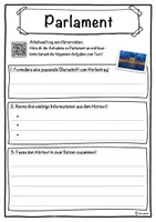 Vorschau - Unterrichtsreihen - Parlament Lückentext mit Wortspeicher Hörverstehen und Suchsel - Seite 3
