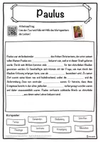 Vorschau - Unterrichtsreihen - Paulus Lückentext mit Wortspeicher Hörverstehen und Suchsel - Seite 1