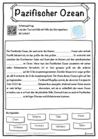 Vorschau - Unterrichtsreihen - Pazifischer Ozean Lückentext mit Wortspeicher Hörverstehen und Suchsel - Seite 1