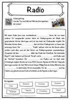Vorschau - Unterrichtsreihen - Radio Lückentext mit Wortspeicher Hörverstehen und Suchsel - Seite 1