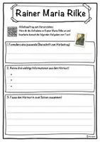 Vorschau - Unterrichtsreihen - Rainer Maria Rilke Lückentext mit Wortspeicher Hörverstehen und Suchsel - Seite 3