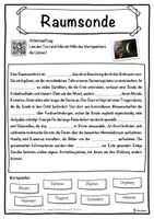 Vorschau - Unterrichtsreihen - Raumsonde Lückentext mit Wortspeicher Hörverstehen und Suchsel - Seite 1