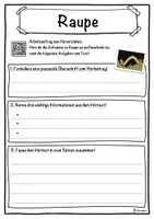 Vorschau - Unterrichtsreihen - Raupe Lückentext mit Wortspeicher Hörverstehen und Suchsel - Seite 3