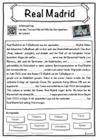 Vorschau - Unterrichtsreihen - Real Madrid Lückentext mit Wortspeicher Hörverstehen und Suchsel - Seite 1