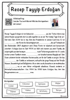Vorschau - Unterrichtsreihen - Recep Tayyip Erdoğan Lückentext mit Wortspeicher Hörverstehen und Suchsel - Seite 1